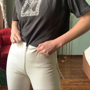 NWT Reformation Zipper Jeans- White Denim